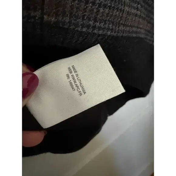 APC Louis W Men's Bomber Jacket Grey Houndstooth Japan Sz XS Small Oversized - Picture 5 of 7